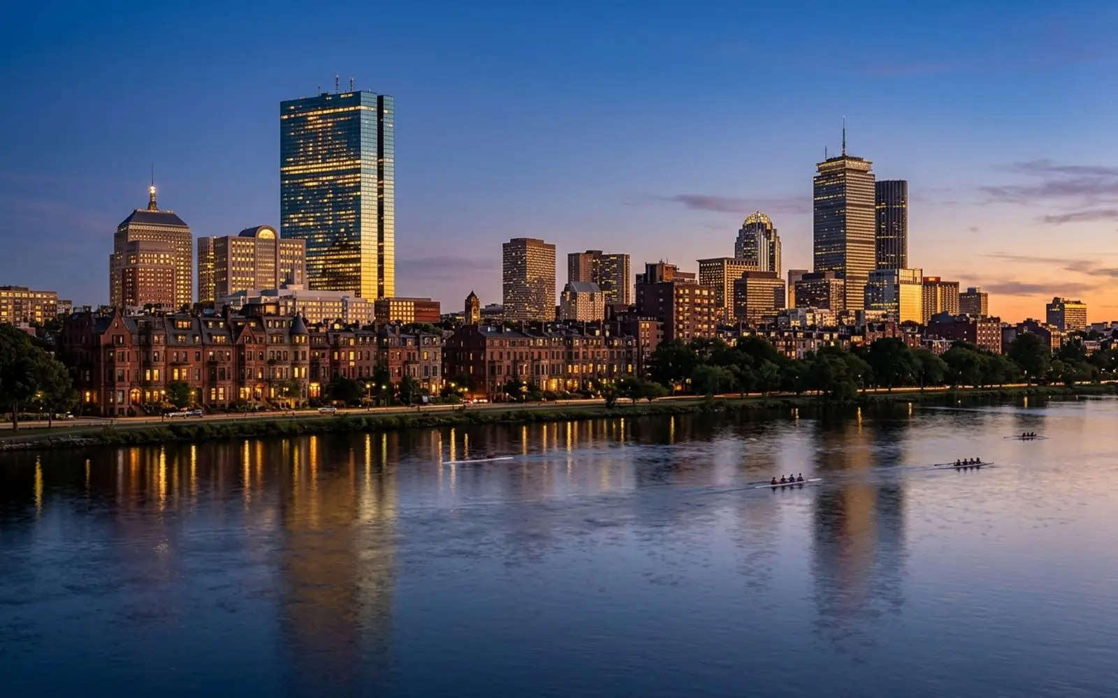 Boston Back Bay across the Charles River